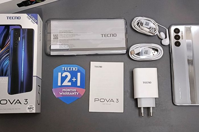 Harga HP Second Tecno POVA 3 per Desember 2022, Baterai 7.000mAh Cuma