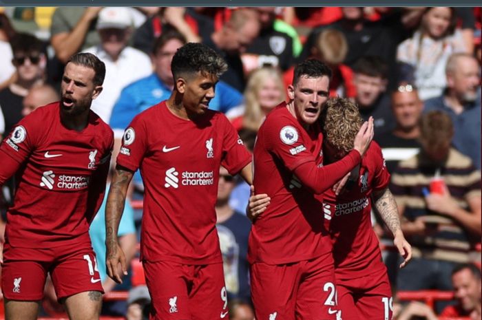 Roberto Firmino mencetak tiga assist dan satu gol dalam keunggulan 4-0 Liverpool atas Bournemouth pada babak pertama pekan keempat Liga Inggris 2022-2023.