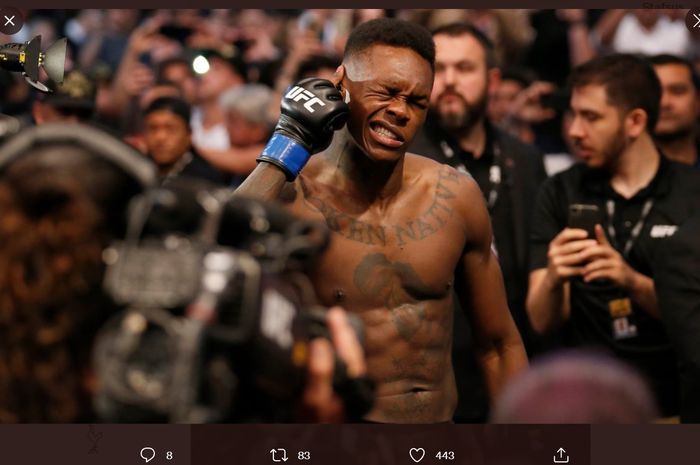 Israel Adesanya mengaku merasakan hal yang sama seperti yang pernah dirasakan Jon Jones, Georges St-Pierre dan Anderson Silva