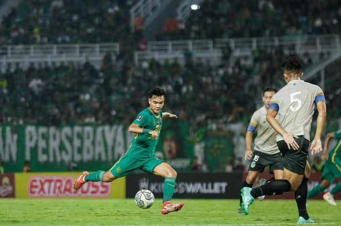 Pemain yang menjadi tumbal kemenangan Persebaya Surabaya atas Arema FC, Brylian Aldama mengucapkan terima kasih keapada The Jakmania.