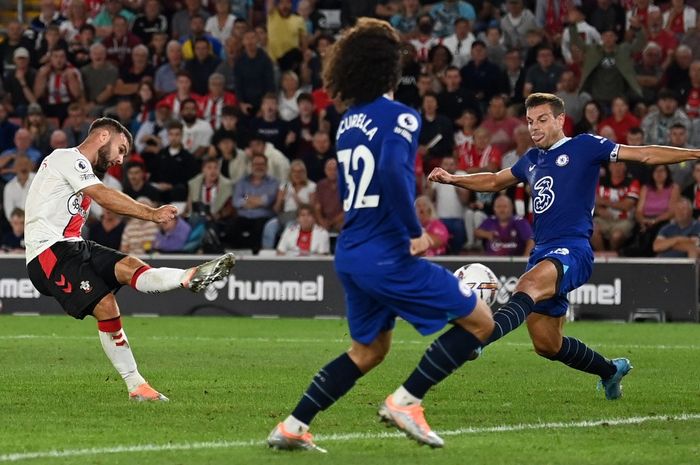 Chelsea dipaksa menyerah 1-2 dari Southampton dalam lanjutan Liga Inggris  2022-2023.