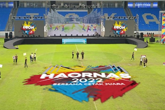 H-1 jelang Haornas 2022 di Stadion Batakan, Balikpapan, Kalimantan Timur