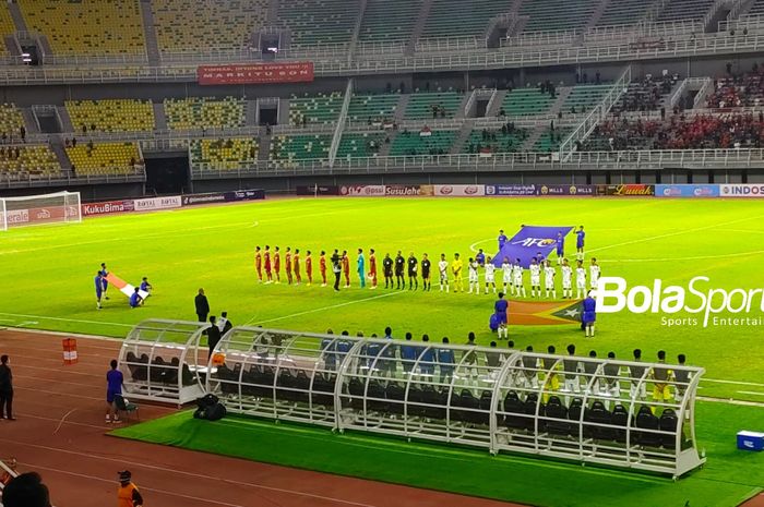 Laga timnas U-19 Indonesia Vs Timor Leste di grup F Kualifikasi Piala Asia U-20 2023 di Stadion Gelora Bung Tomo, Surabaya, Rabu (14/9/2022).