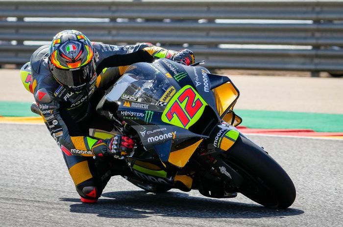 Murid Valentino Rossi, Marco Bezzecchi saat beraksi di MotoGP Aragon 2022.