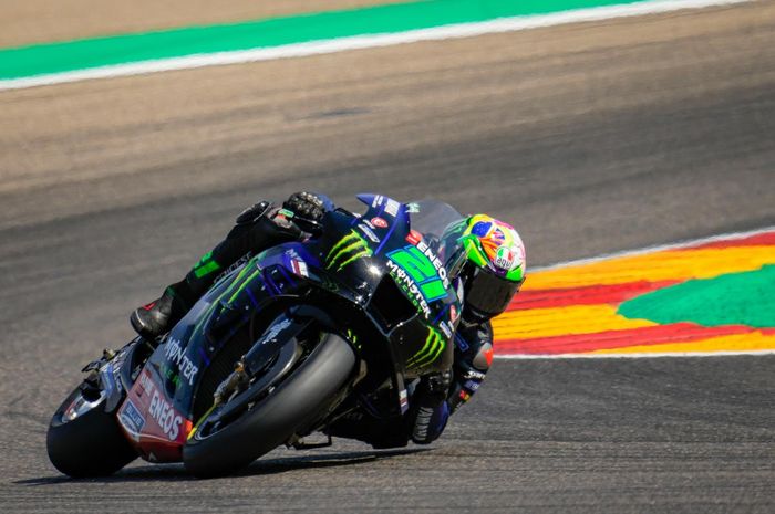Pembalap Monster Energy Yamaha, Franco Morbidelli di MotoGP Aragon 2022.