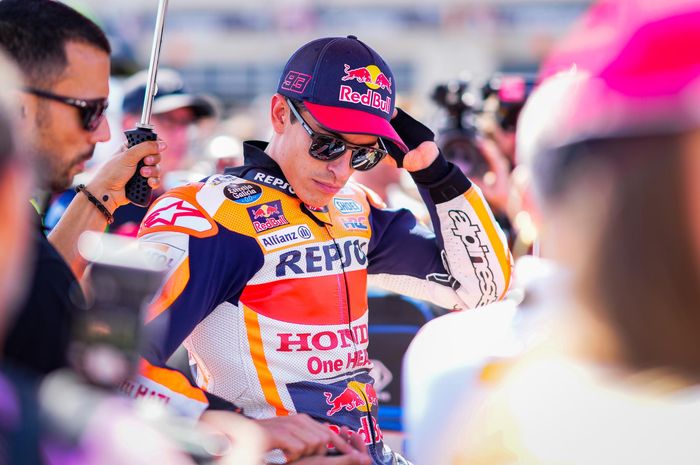 Pembalap Repsol Honda, Marc Marquez pada MotoGP Aragon 2022, Minggu (18/9/2022)