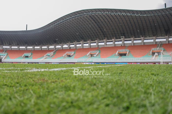 Suasana stadion Pakansari, Bogor, Jawa Barat, 26 September 2022.