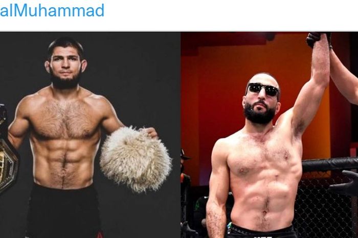 Montase jagoan UFC, Belal Muhammad dan mantan petarung, Khabib Nurmagomedov