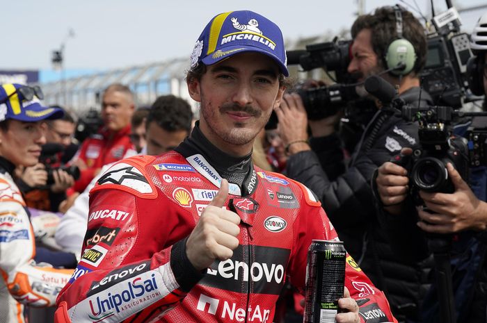 Pembalap Ducati Lenovo, Francesco Bagnaia, menyelesaikan sesi kualifikasi dengan berada di urutan ketiga di Sirkuit Phillip Island, Sabtu, 15 Oktober 2022