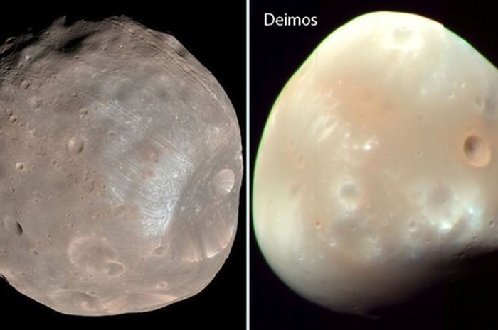 Momento raro: la luna de Marte, Deimos, transita por Júpiter y su luna