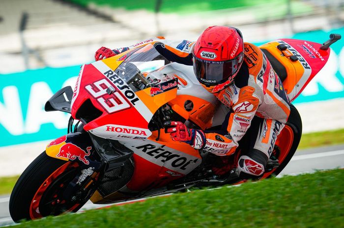 Pembalap Repsol Honda yang turun di MotoGP Malaysia 2022, Marc Marquez.