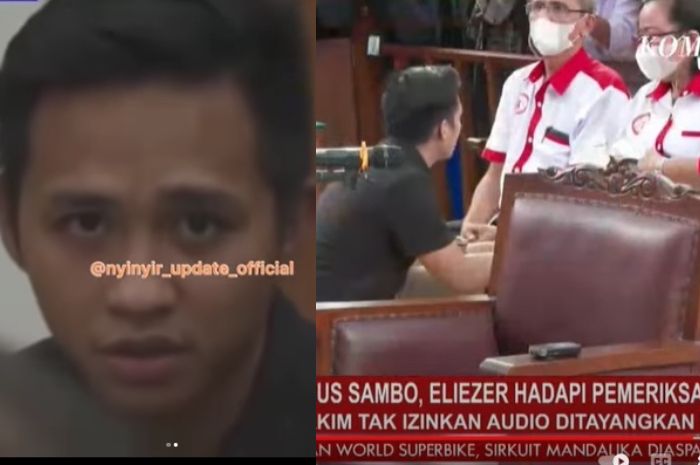 Richard Eliezer saat bersimpuh di depan orang tua Yosua Hutabarat.