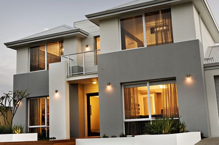 Gambar kombinasi warna fasad modern dalam pembahasan tren warna fasad modern yang sedang populer