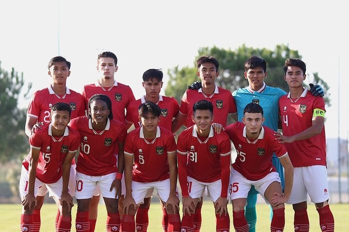 Skuad timnas U-20 Indonesia melawan Al-Adalah FC di Emirhan Stadium Side, Turki pada Minggu (13/11/2022). 