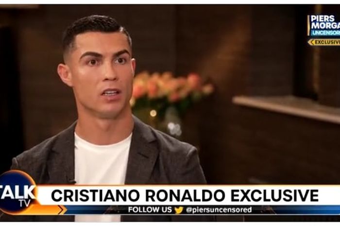 Wawancara pemain Manchester United, Cristiano Ronaldo, dengan Piers Morgan yang tersebar cuplikannya pada Minggu (13/11/2022).