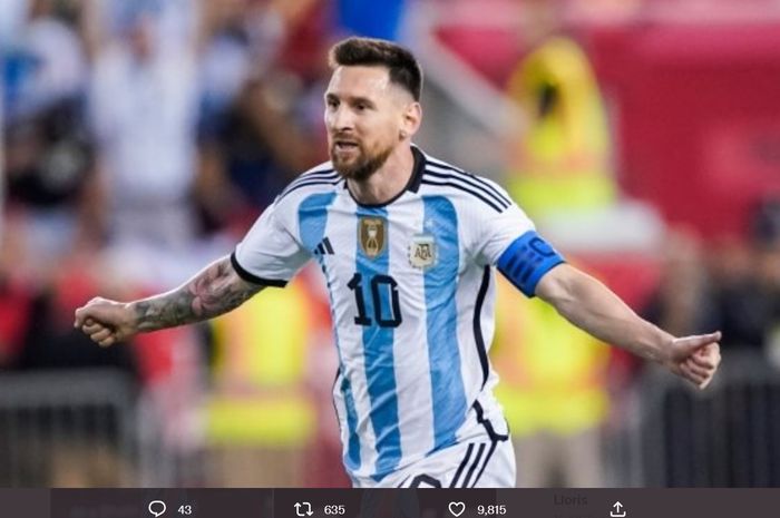 Megabintang Paris Saint-Germain atau PSG, Lionel Messi yang bakal tampil bersama timnas Argentina pada Piala Dunia 2022.