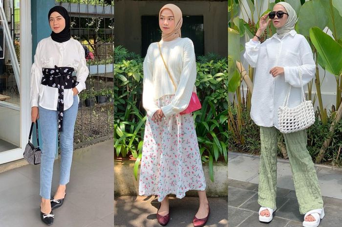 Ide Styling Busana Putih Jadi Outfit Hijab yang Modis ala Selebgram - Stylo