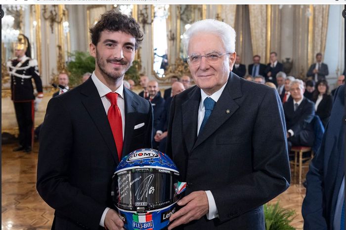 Francesco Bagnaia beserta timnya diundang Presiden Italia, Sergio Mattarella ke Istana Quirinal, Roma