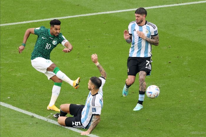 Pertandingan perdana Grup C Piala Dunia 2022 antara Argentina melawan Arab Saudi.