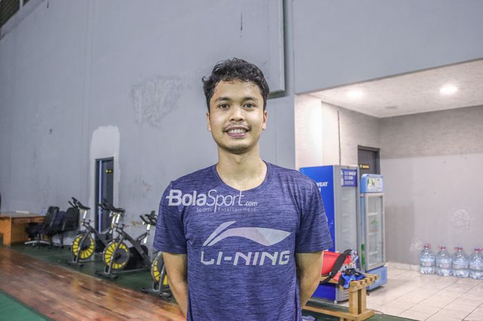 Atlet bulutangkis tunggal putra Indonesia, Anthony Sinisuka Ginting, saat ditemui awak media di Pelatnas PBSI, Cipayung, Jakarta Timur, 23 November 2022.