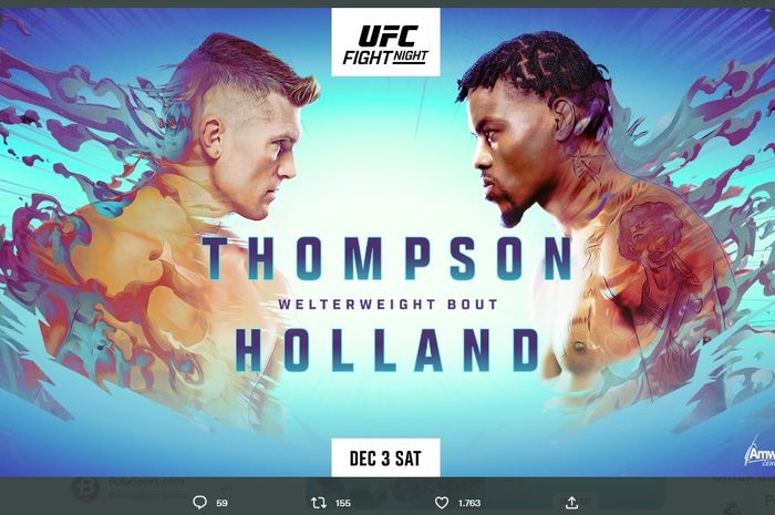 Poster UFC Orlando yang bakal digelar, Minggu pagi (4/12/2022) WIB.