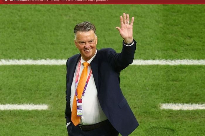 Pelatih timnas Belanda, Louis van Gaal.