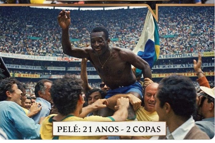 Legenda timnas Brasil, Pele, memenangi dua trofi Piala Dunia saat berusia 21 tahun dan dibanding-bandingkan dengan Kylian Mbappe.