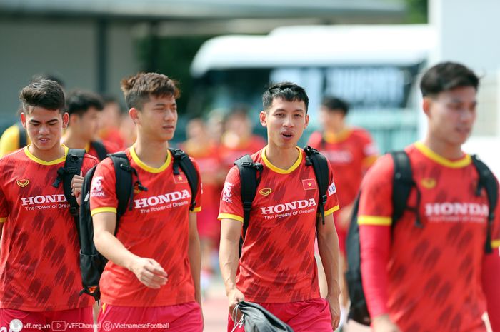 Skuad Timnas Vietnam kembali ke Hanoi untuk menjalani laga persahabatan melawan Filipina jelang tampil di Piala AFF 2022.