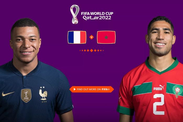 Prancis berhadapan dengan Maroko di babak semifinal Piala Dunia 2022.