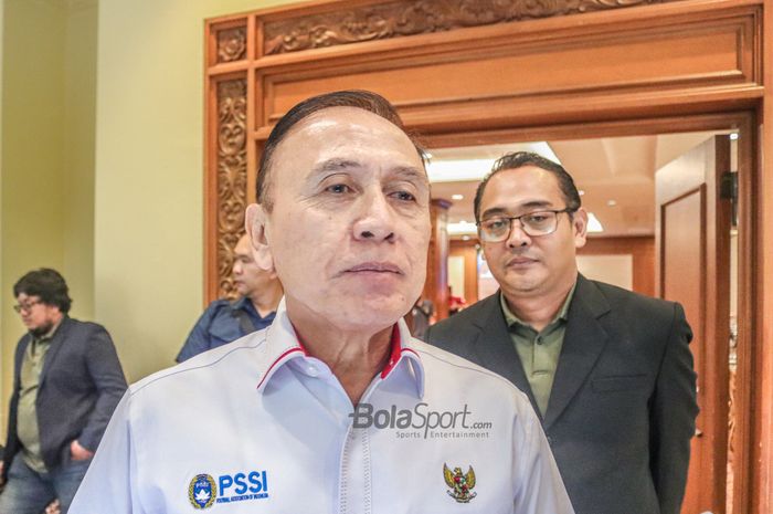 Ketua Umum PSSI, Mochamad Iriawan, saat ditemui awak media di Hotel Sultan, Senayan, Jakarta, 14 Desember 2022.