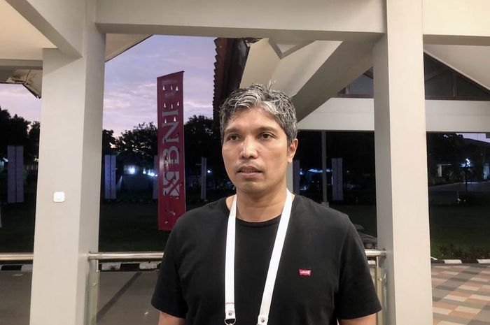 Pelatih tunggal putra Indonesia, Irwansyah, saat bertemu awak media pada acara Final Kejurnas PBSI 2022 di Pelatnas Cipayung, Jakarta Timur, Sabtu (17/12/2022).