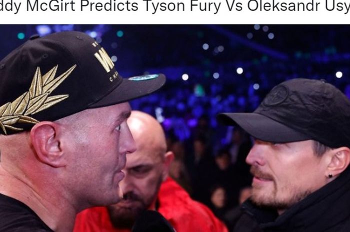 Akhir duel tinju Tyson Fury (kiri) vs Oleksandr Usyk (kanan) sulit diramal.