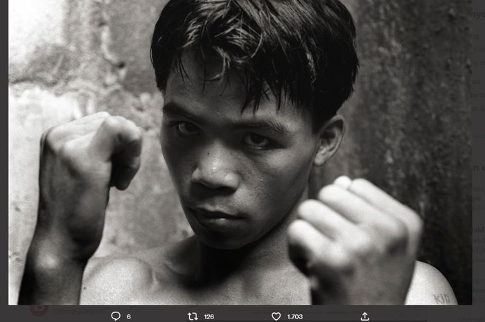 Potret petinju legendaris, Manny Pacquiao, pada tahun 1996