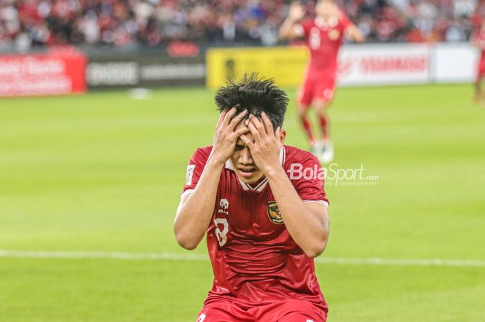 Penyerang timnas Indonesia, Witan Sulaeman, menyesali peluang yang terbuang dalam laga melawan timnas Thailand di Grup A Piala AFF 2022, Kamis (29/12/2022) di SUGBK, Senayan.