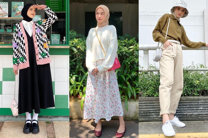 Tren Fashion Hijab 2023, Model Atasan Knit Atau Rajut Lagi Ngehits, Ini