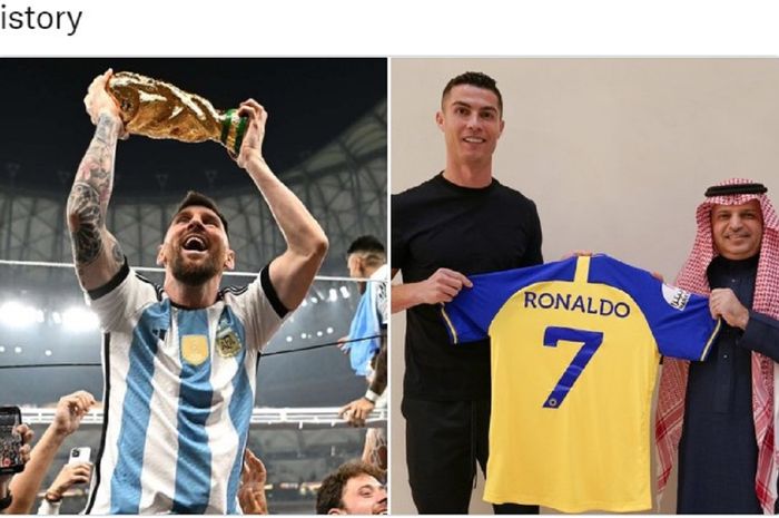 Lionel Messi dan Cristiano Ronaldo memiliki nasib yang berbeda di tahun 2022.