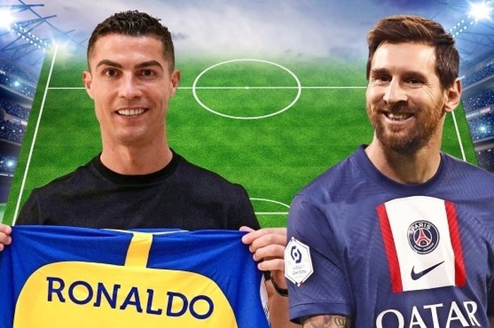 Dua megabintang Cristiano Ronaldo (kiri) dan Lionel Messi bisa kembali bereuni di Arab Saudi.