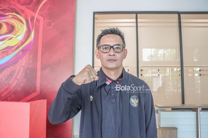 Doni Setiabudi saat ditemui seusai mendaftar Calon Ketua Umum PSSI periode 2023-2027 di GBK Arena, Senayan, Jakarta, 16 Januari 2023.