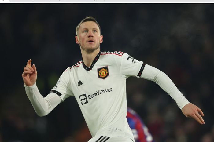 Wout Weghorst saat melakoni debut untuk Manchester United dalam laga tunda pekan ketujuh Liga Inggris 2022-2023 melawan Crystal Palace di Stadion Selhurst Park, Rabu (18/1/2023).