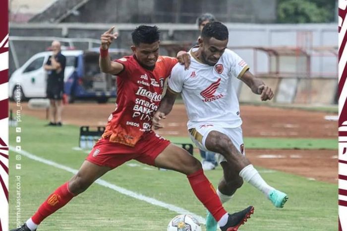 Laga Bali United vs PSM Makassar dalam pekan ke-19 Liga 1 di Stadion Sultan Agung Bantul, Jumat (20/1/2023).