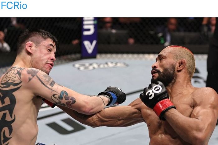 Duel tetralogi Deiveson Figueiredo vs Brandon Moreno pada UFC 283, Minggu siang (22/1/2023) WIB di Rio de Janeiro selesai dramatis dengan penghentian oleh dokter.