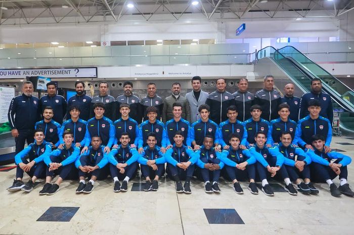 Skuad timnas U-20 Irak tiba di Turki untuk pemusatan latihan jelang Piala Asia U-20 2023.