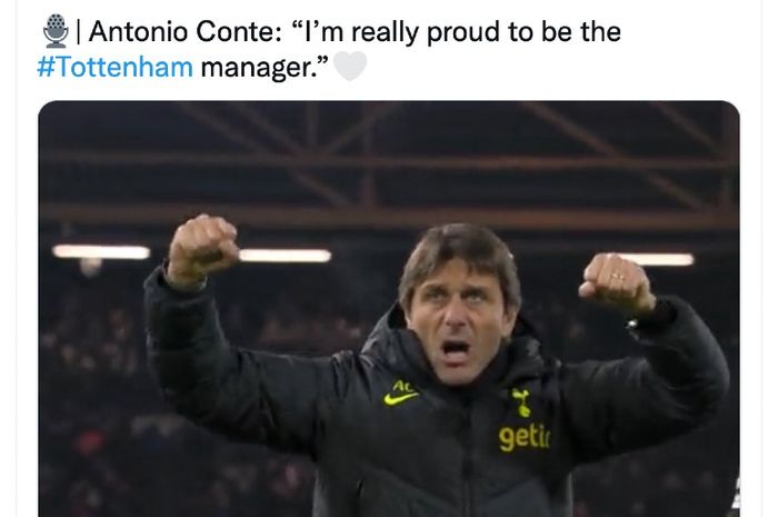  Kemenangan Tottenham Hotspur di Liga Inggris membuat Antonio Conte membuka peluang untuk bertahan lebih lama.  