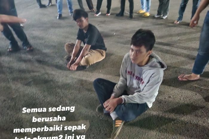 Oknum suporter Persita Tangerang pelaku pelemparan batu ke bus Persis Solo  