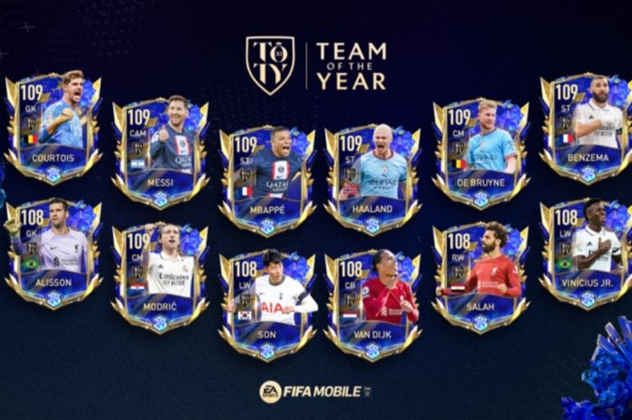 EA SPORTS merilis hasil voting dari Team of the Year (TOTY) untuk game FIFA 23.