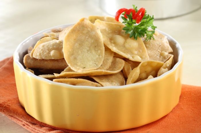 Keripik udang bawang