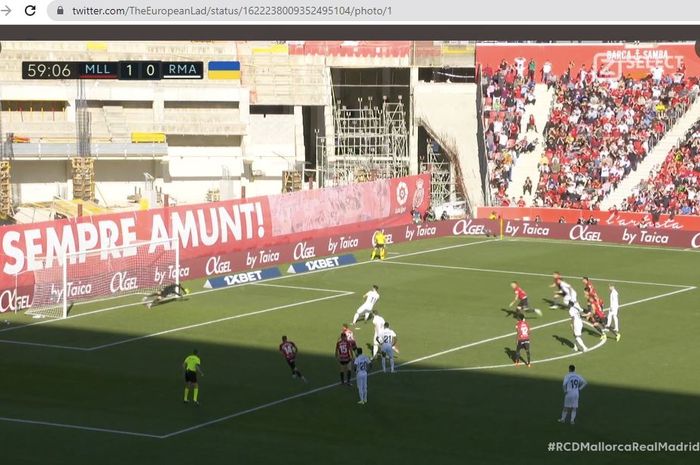 Winger Real Madrid, Marco Asensio, gagal mencetak gol penalti pada laga Liga Spanyol melawan Mallorca di Stadion Son Moix, Minggu (5/2/2023).
