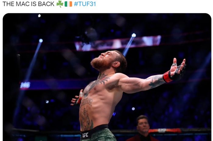 UFC mengumumkan Conor McGregor akan kembali dengan menjadi pelatih di acara The Ultimate Fighter 31.