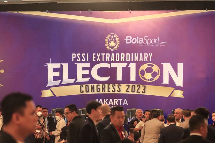 Suasana Kongres Luar Biasa PSSI di Hotel Sangri-La, Jakara, 16 Februari 2023.