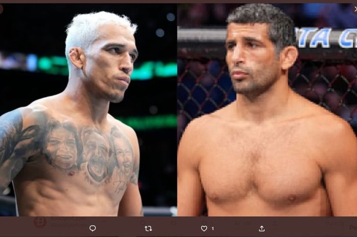 Charles Oliveira (kiri) diklaim bisa menutup perjalanan panjang kariernya andai kalah pada duel UFC 288 lawan Beneil Dariush (kanan).